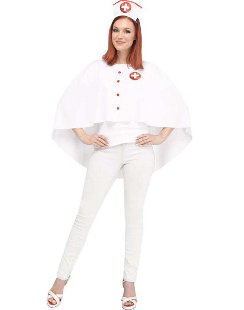 Hero Nurse Womens Poncho Hat Set