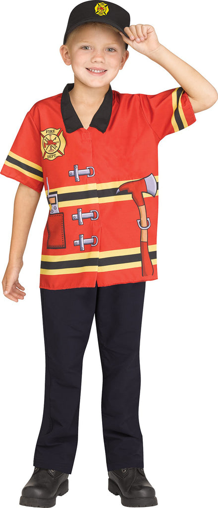 Firefighter Toddler Occupation Hat Shirt Set
