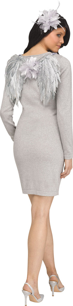 Silver Fantasy Feather Womens Wings