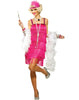 Flapper Womens Magenta 20s Gatsby Halloween Costume