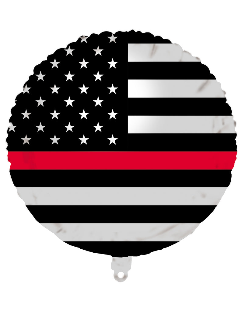 Firefighter Flag Honor Party Mylar Balloon