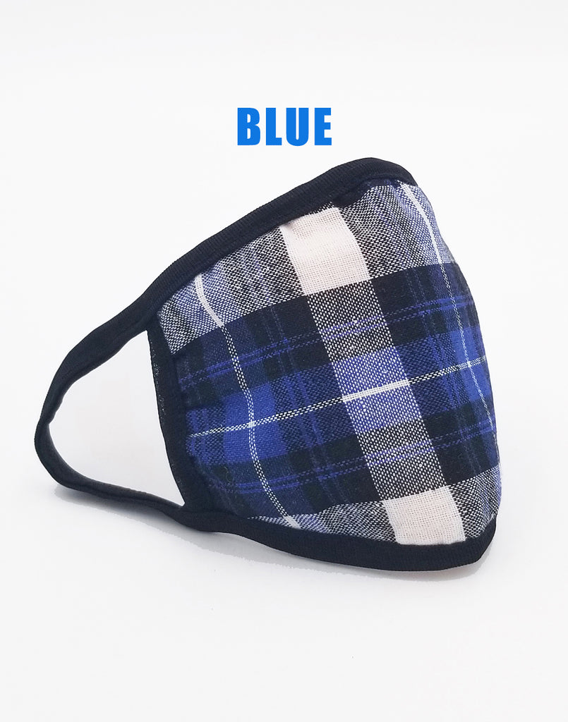 Classic Plaid Cotton Lycra Face Mask