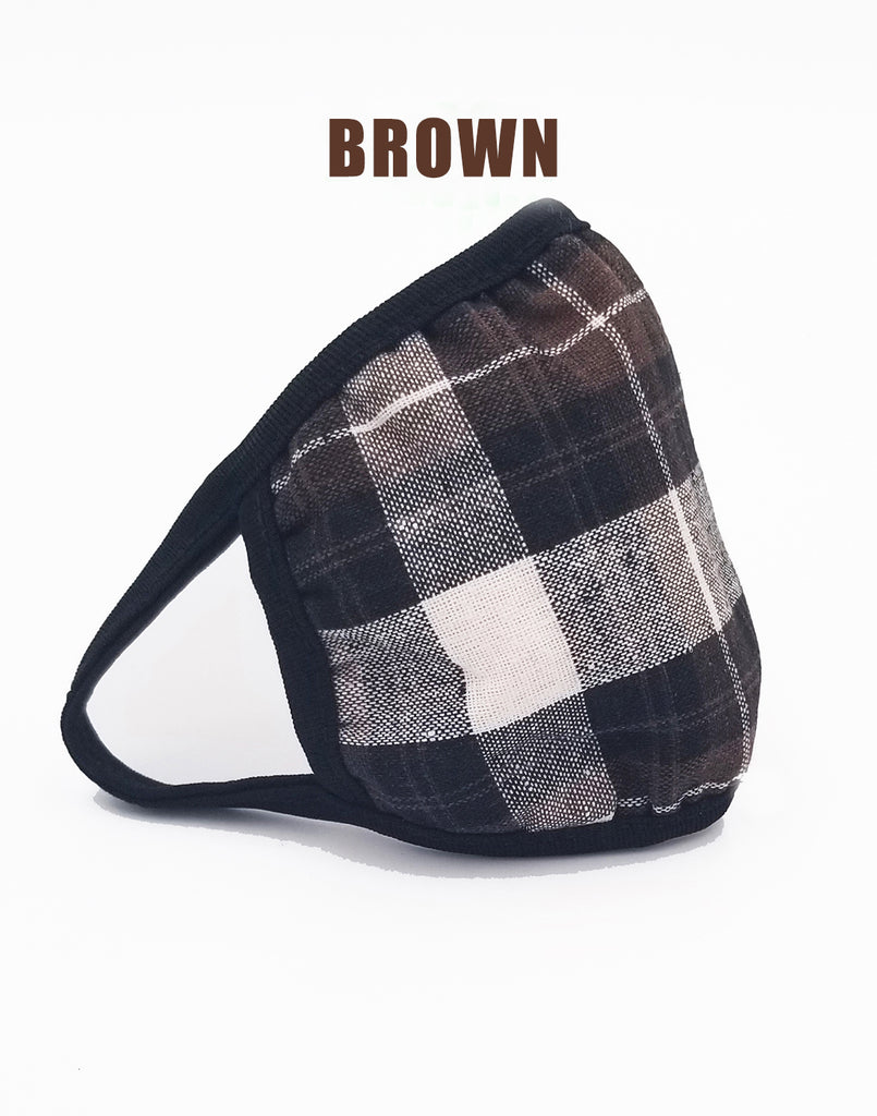 Classic Plaid Cotton Lycra Face Mask