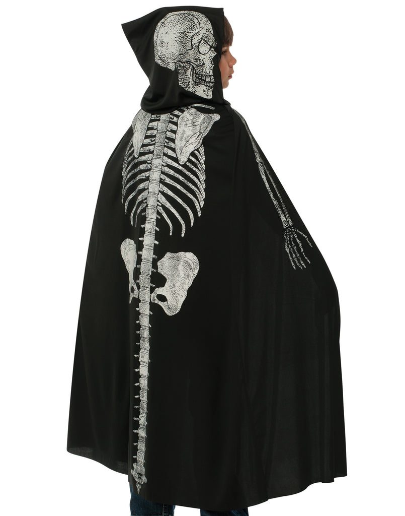 Childs Black Skeleton Cape