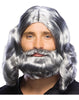 Biblical Mens Grey Beard Wig Set