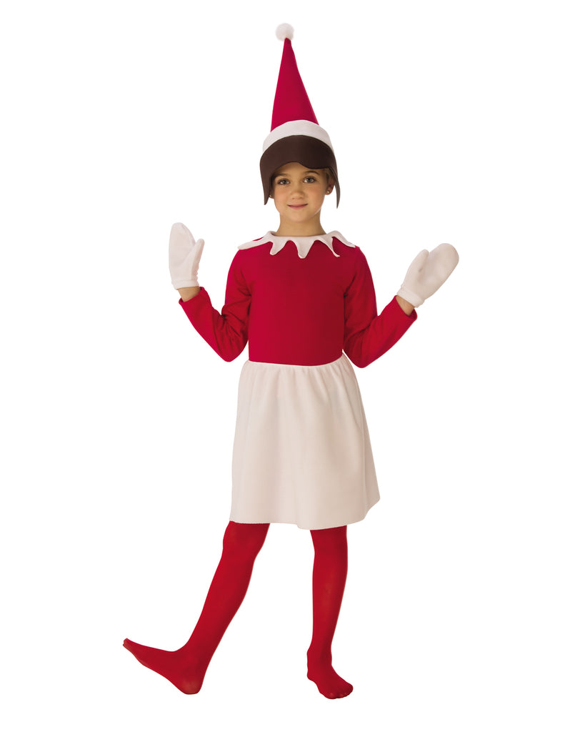 Sitting Elf Girl Childs Elf On A Shelf Costume