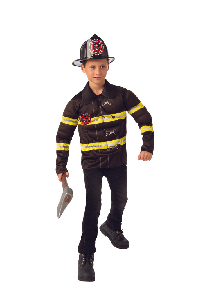Fireman Boys Child Muscle Costume