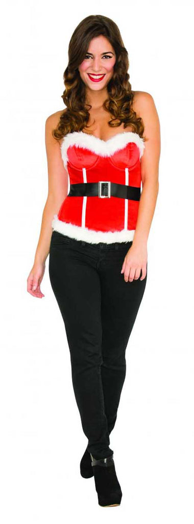 Velvet Santa Adult Costume Corset