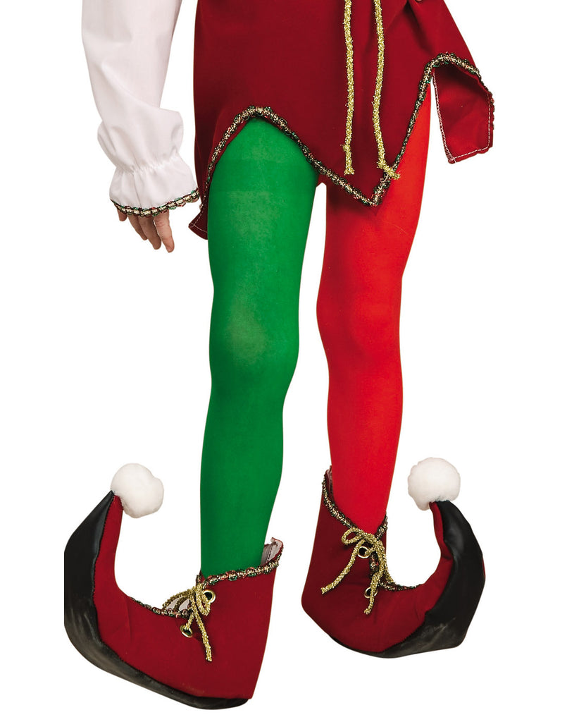 Santa Helper Christmas Red & White Elf Stockings Tight- Child