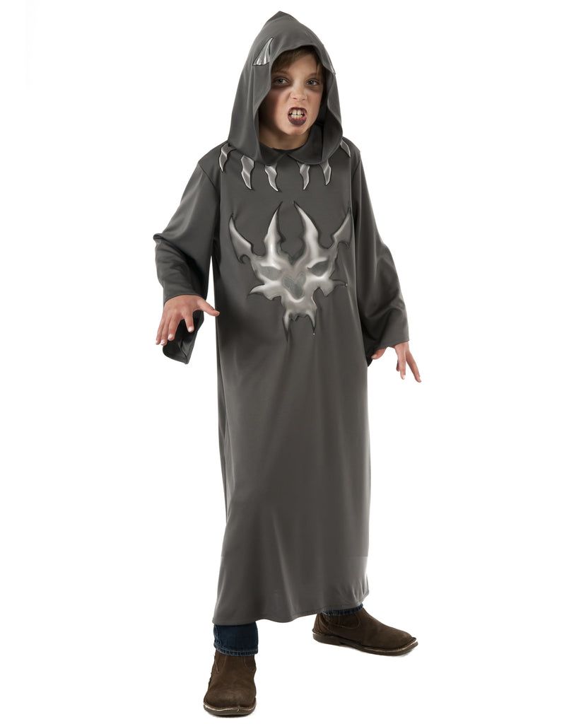 Long Grey Hooded Devil Gown