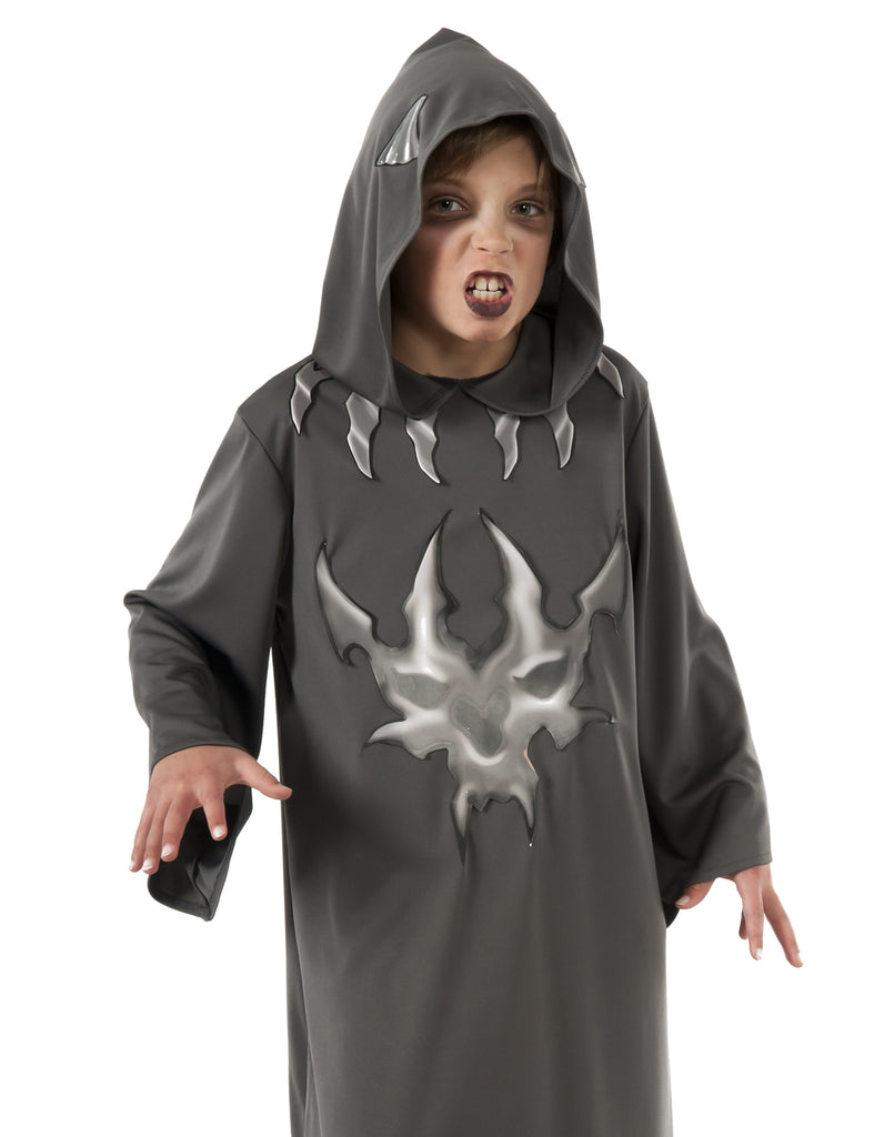 Long Grey Hooded Devil Gown