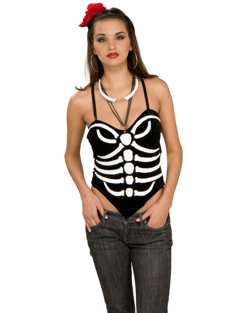 Black Bone Print Corset