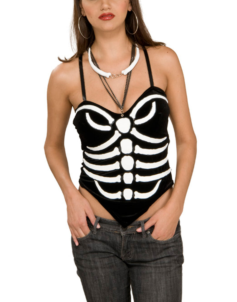 Black Bone Print Corset