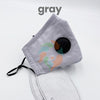 Gray Cotton 3 Layer Mask with Valve + 2 Filters