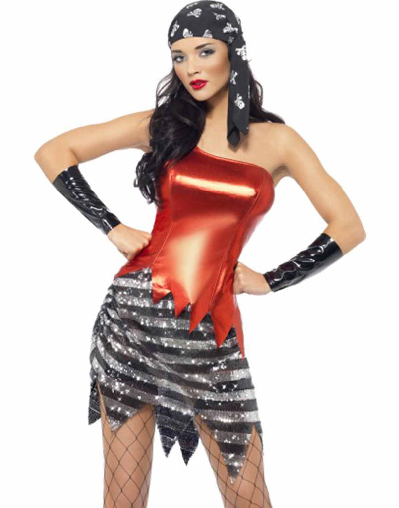 Metallic Pirate Wench Costume