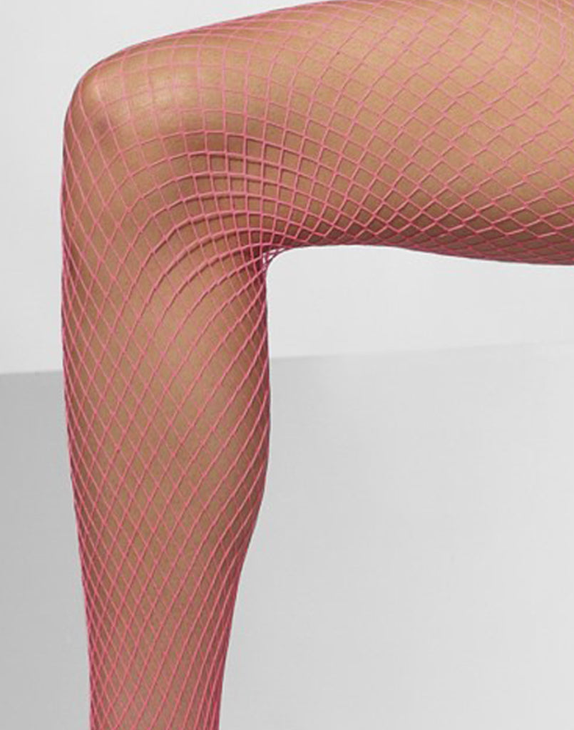 Pink Lattice Net Tights