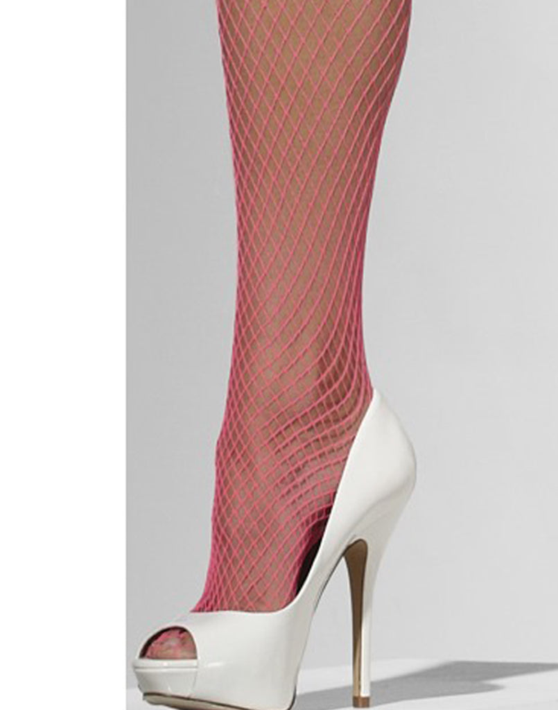 Pink Lattice Net Tights