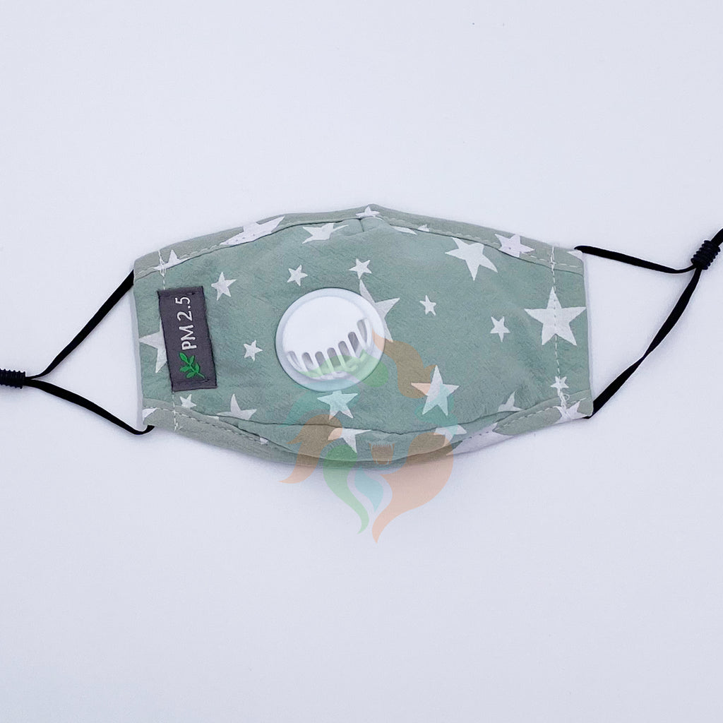 Stars Kids Cotton Valve Mask