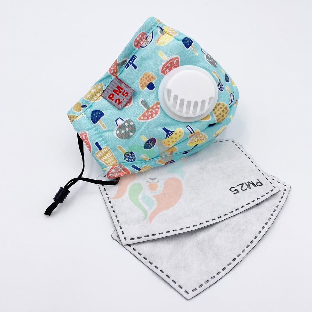 Kids Bunny Mushroom Print Cotton Mask