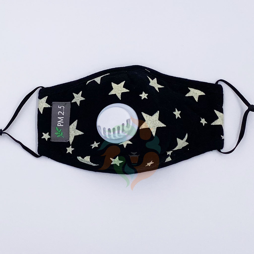 Stars Kids Cotton Valve Mask