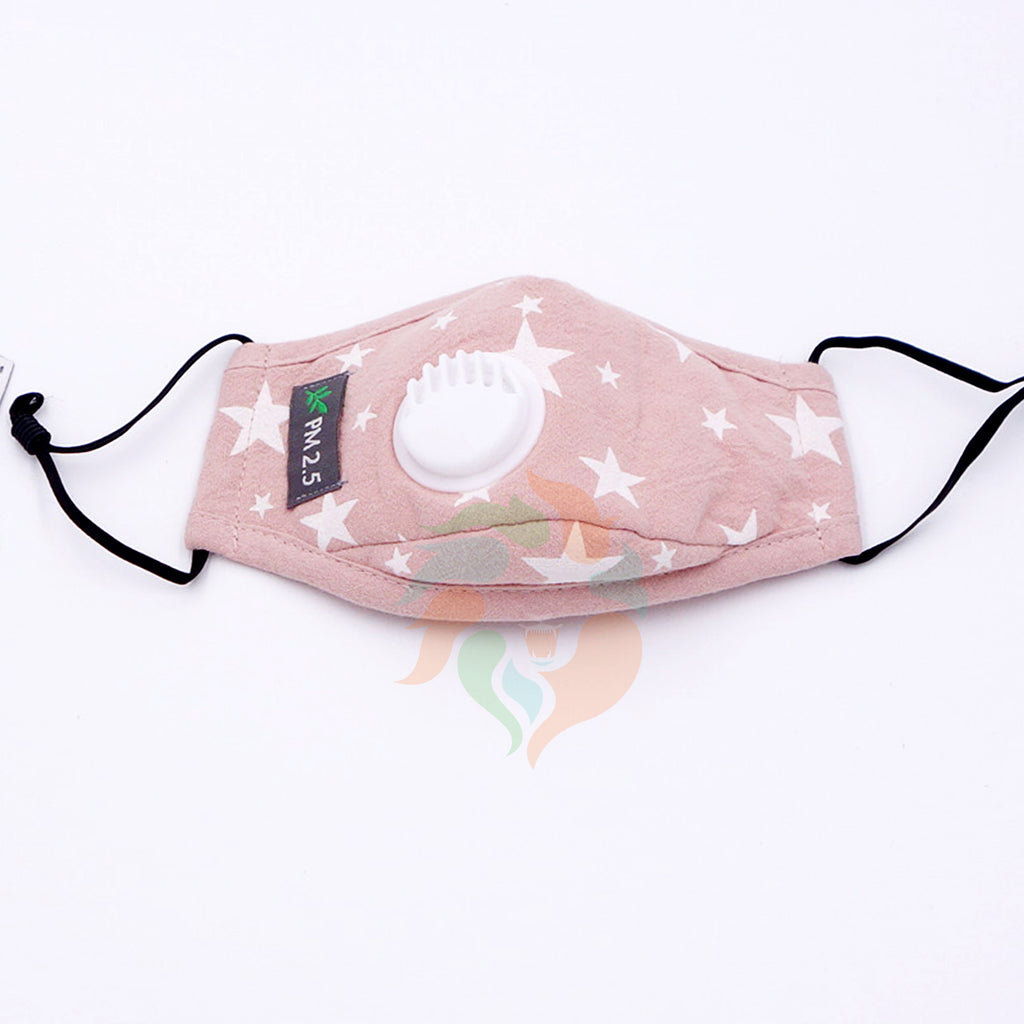 Stars Kids Cotton Valve Mask