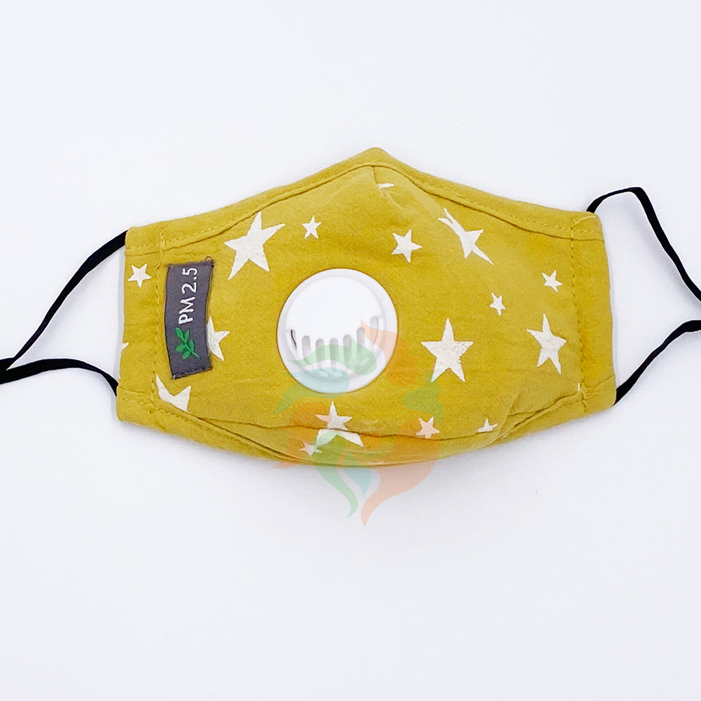 Stars Kids Cotton Valve Mask
