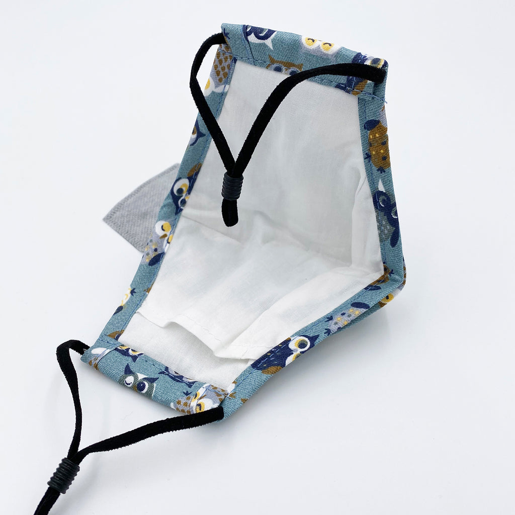 Owls Cotton Mask with Tiger Valve-Kids