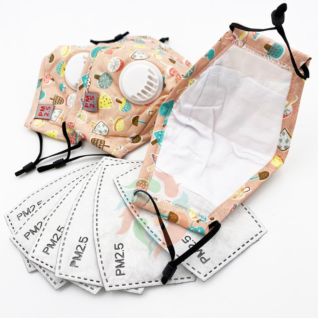 Kids Bunny Mushroom Print Cotton Mask