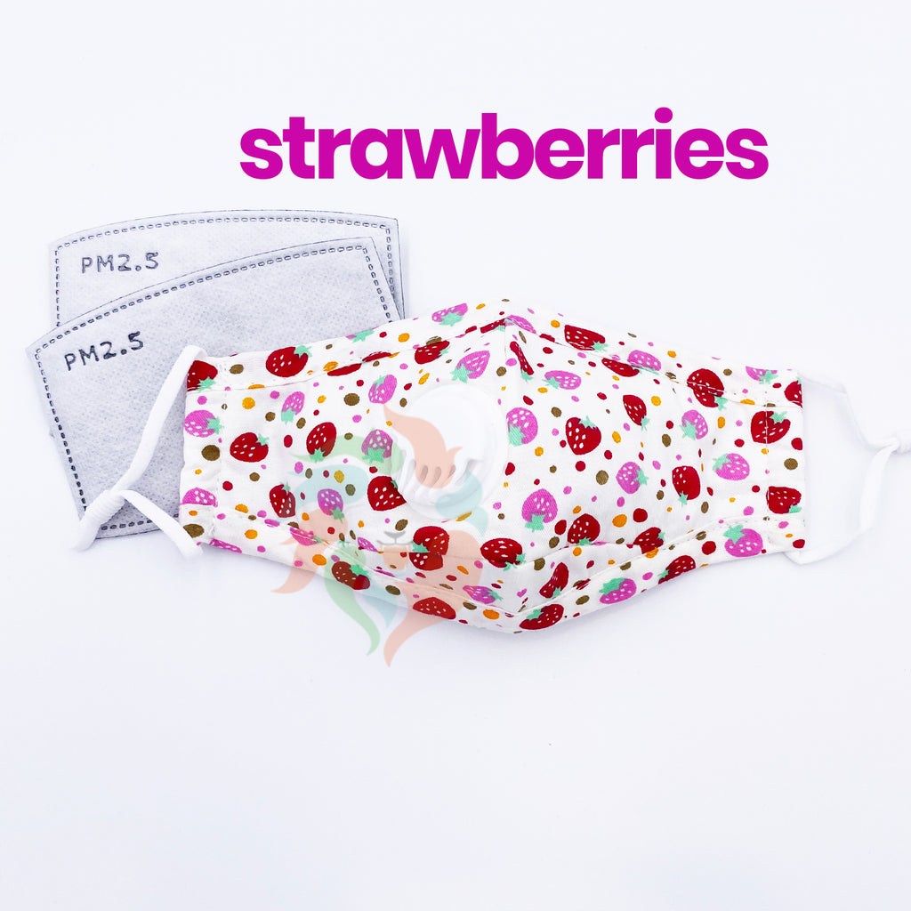 Strawberries Kids Cotton Mask