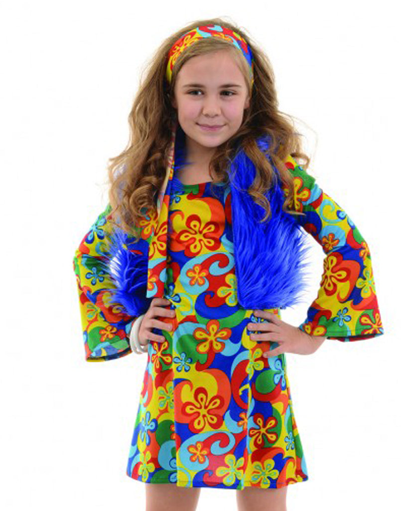 Rainbow 70'S Hippie Girls Costume