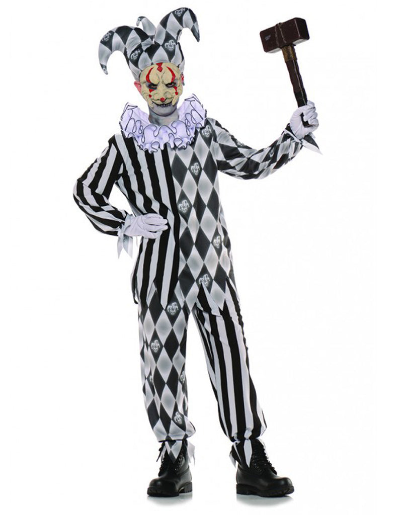 Black And White Evil Harlequin Child Costume