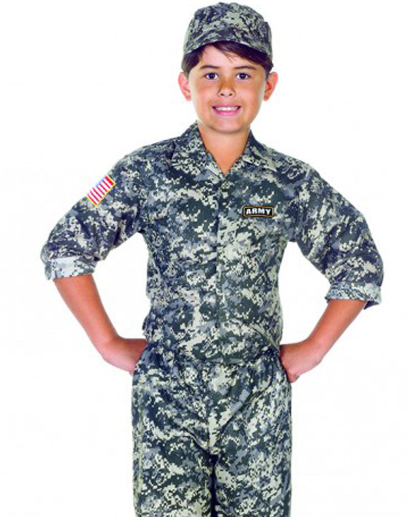 Camo Army Uniform Boys Costume