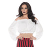 Pirate Womens Adult White Costume Crop Top