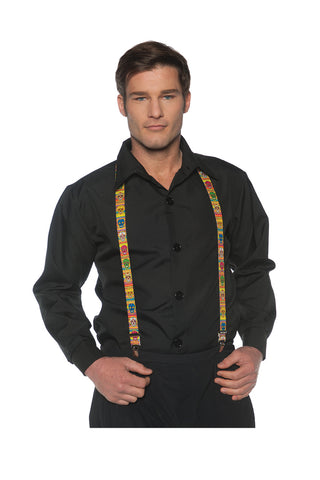 Christmas Suspenders With Collar Adult Set