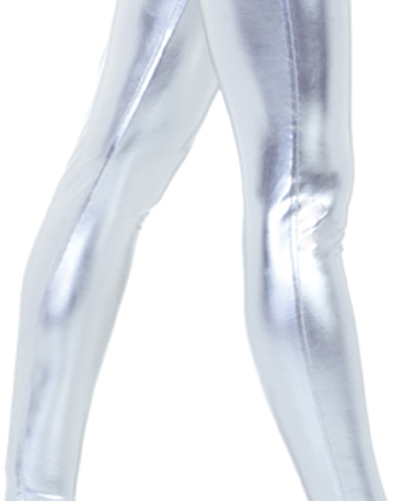 Silver Metallic Leggings