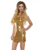 Short Gold Sequin 20's Flapper Dress