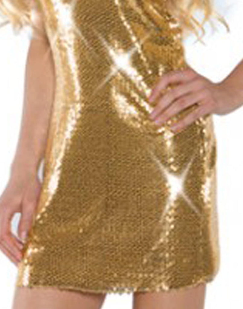 Short Gold Sequin 20's Flapper Dress