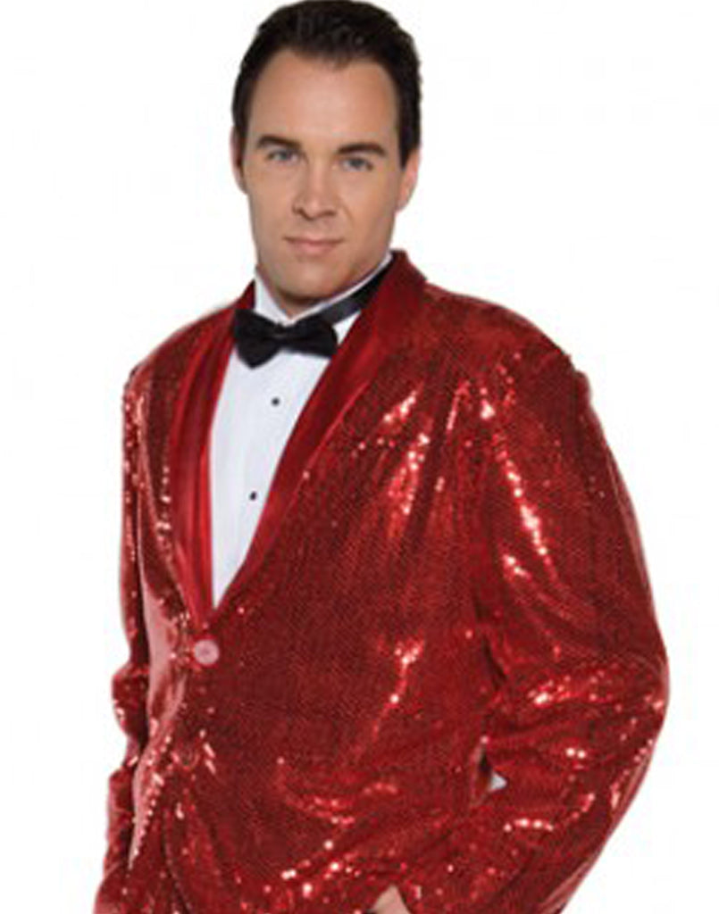 Jazz Disco Sequin Pimp Jacket -Red