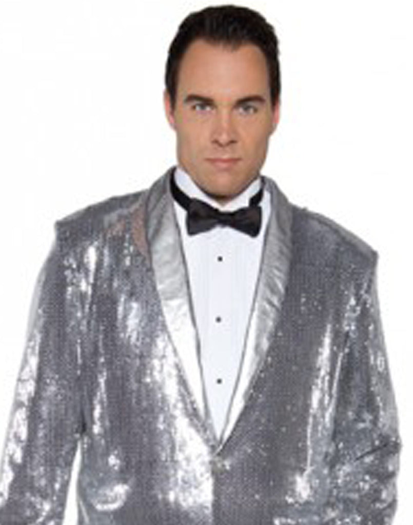 Jazz Disco Sequin Pimp Jacket -Silver