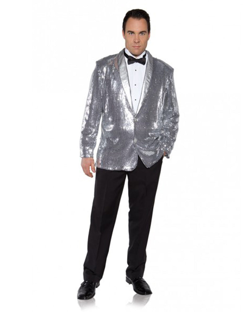 Jazz Disco Sequin Pimp Jacket -Silver