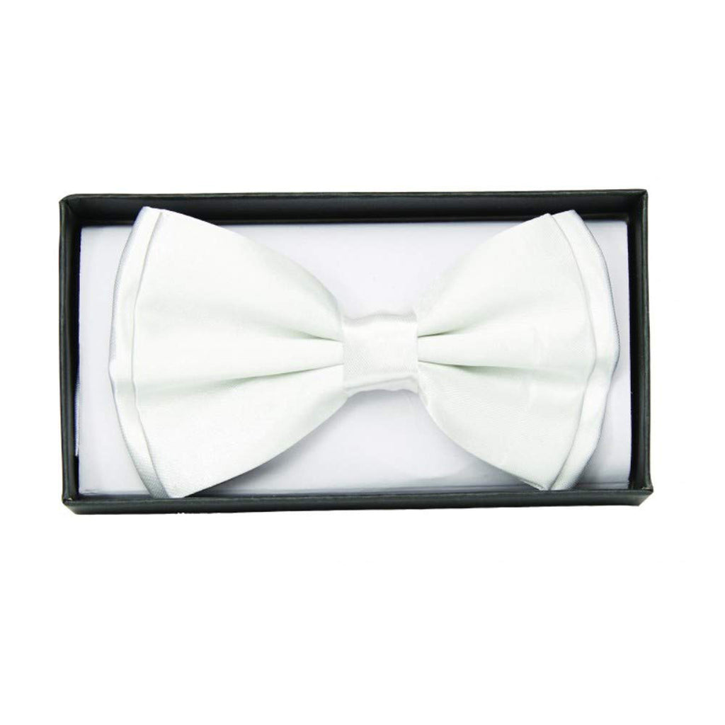 White Satin Mens Adult Costume Bowtie