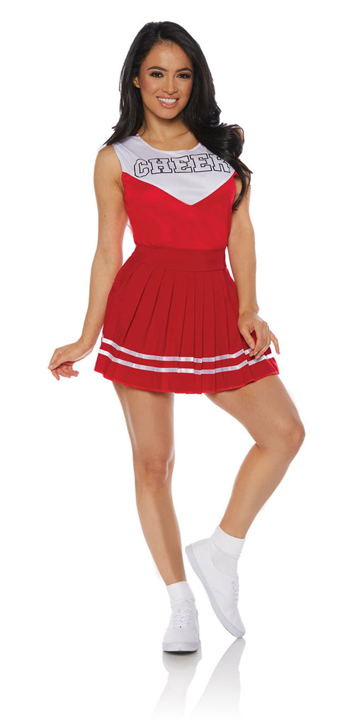 Red Cheer Womens Adult Cheerleader Costume