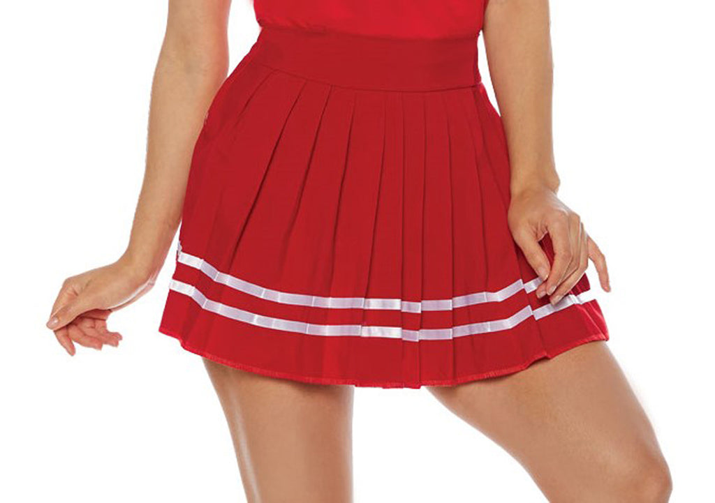 Red Cheer Womens Adult Cheerleader Costume Skirt