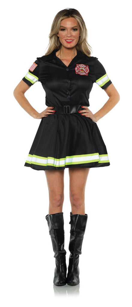 Black Fire Fighter Adult Skirt