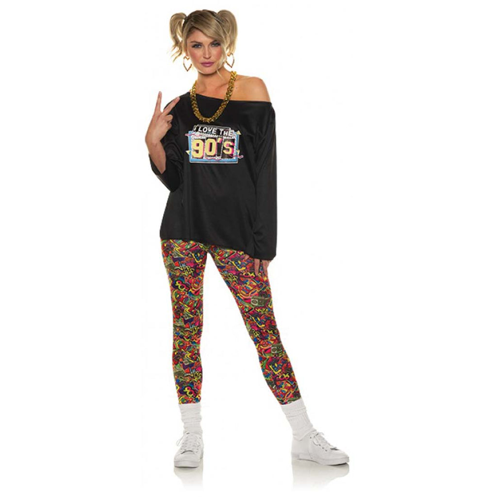90s Print Womens Costume Leggings
