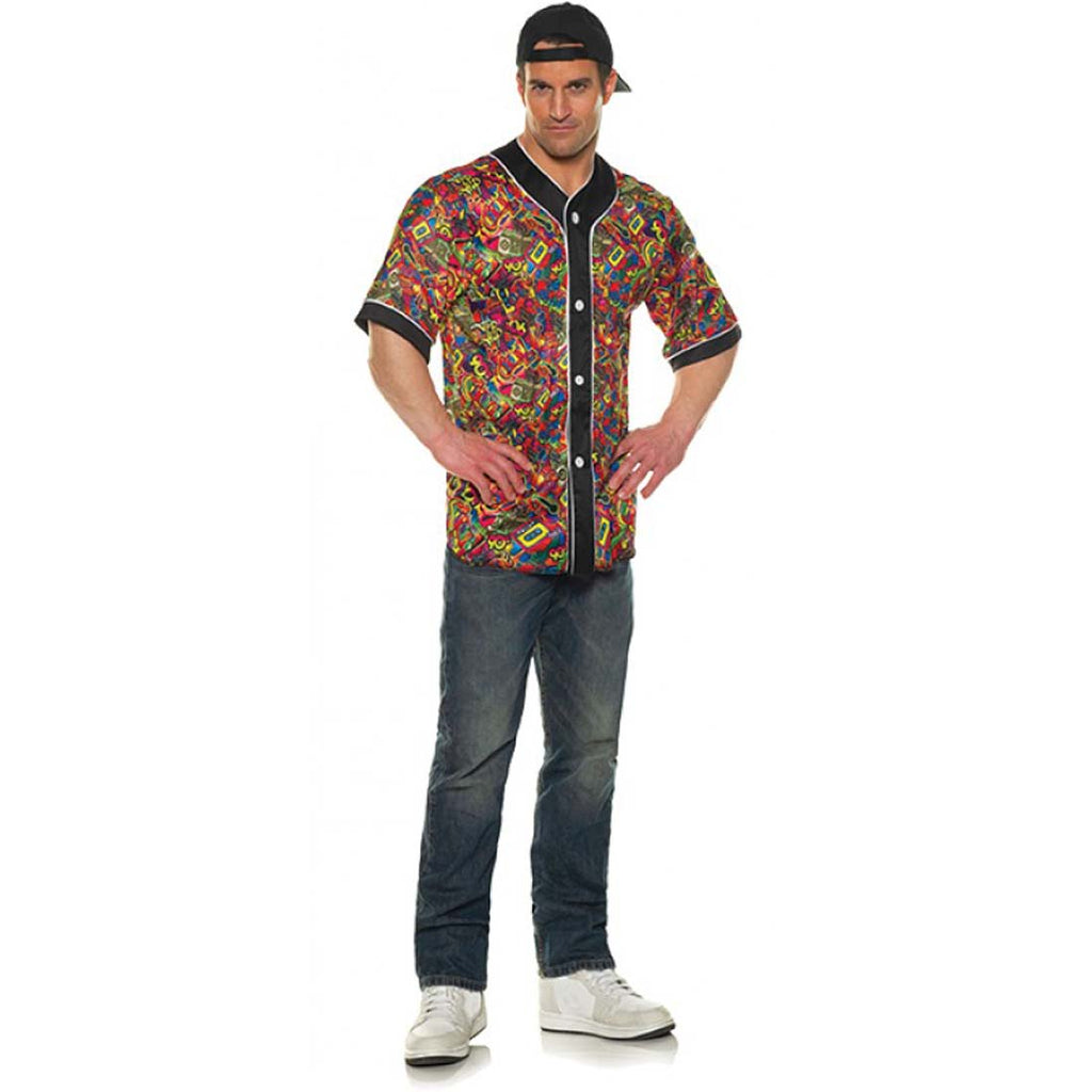 Player Mens 90s Hip Hop Costume Baseball Jersey