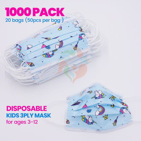 [50 PACK] Light Blue Cotton Double Layer Mask
