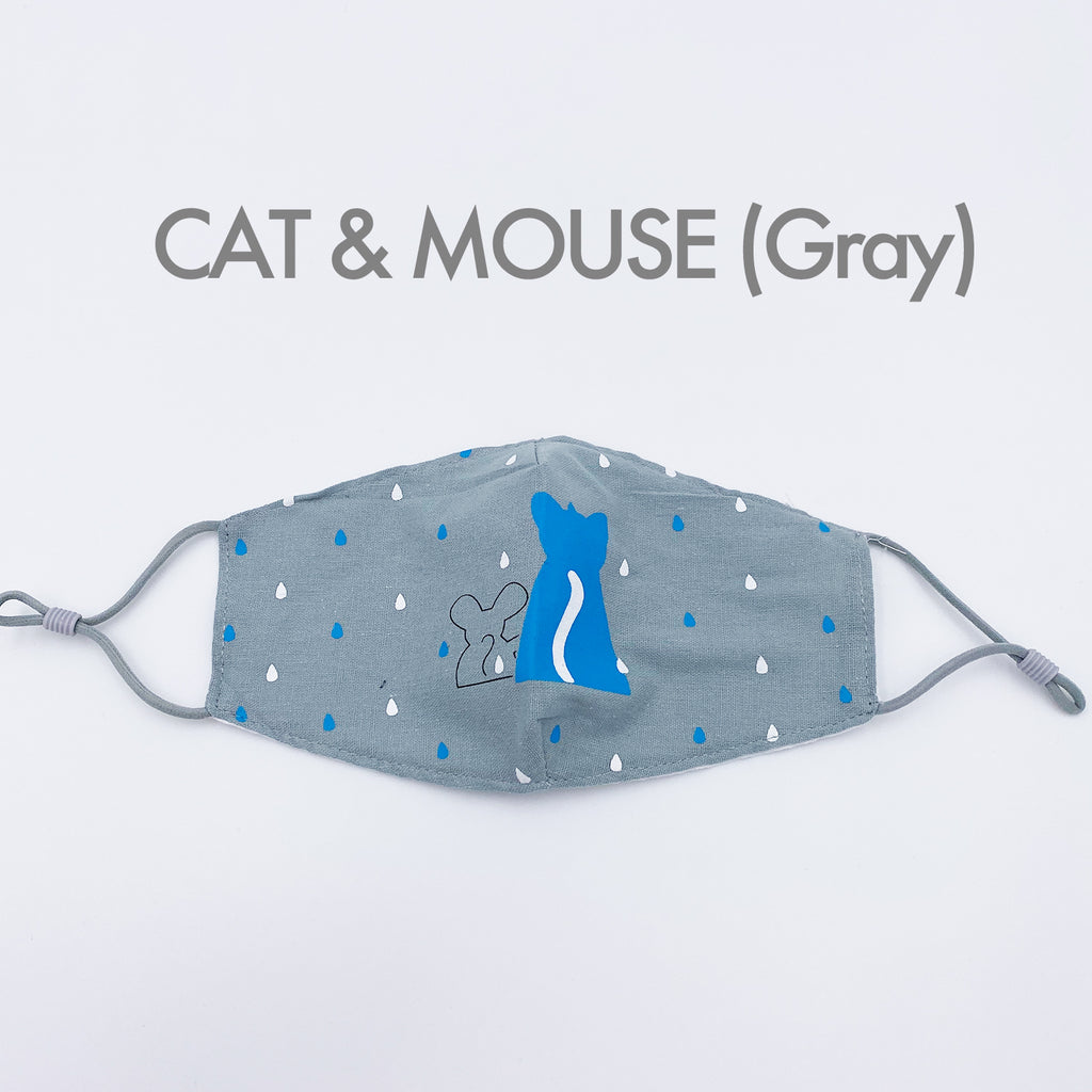 Kids Reusable Linen Cotton Mask-Animal Friends