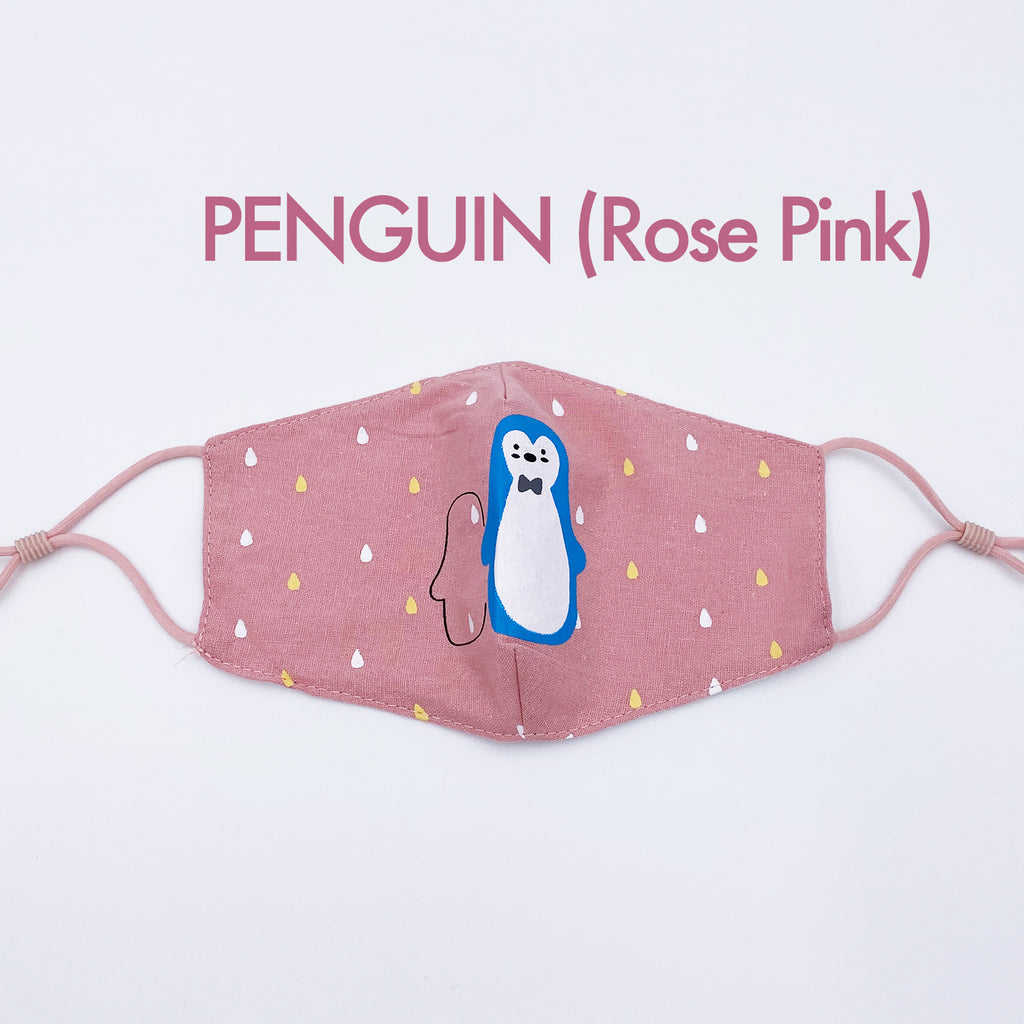 Kids Reusable Linen Cotton Mask-Animal Friends