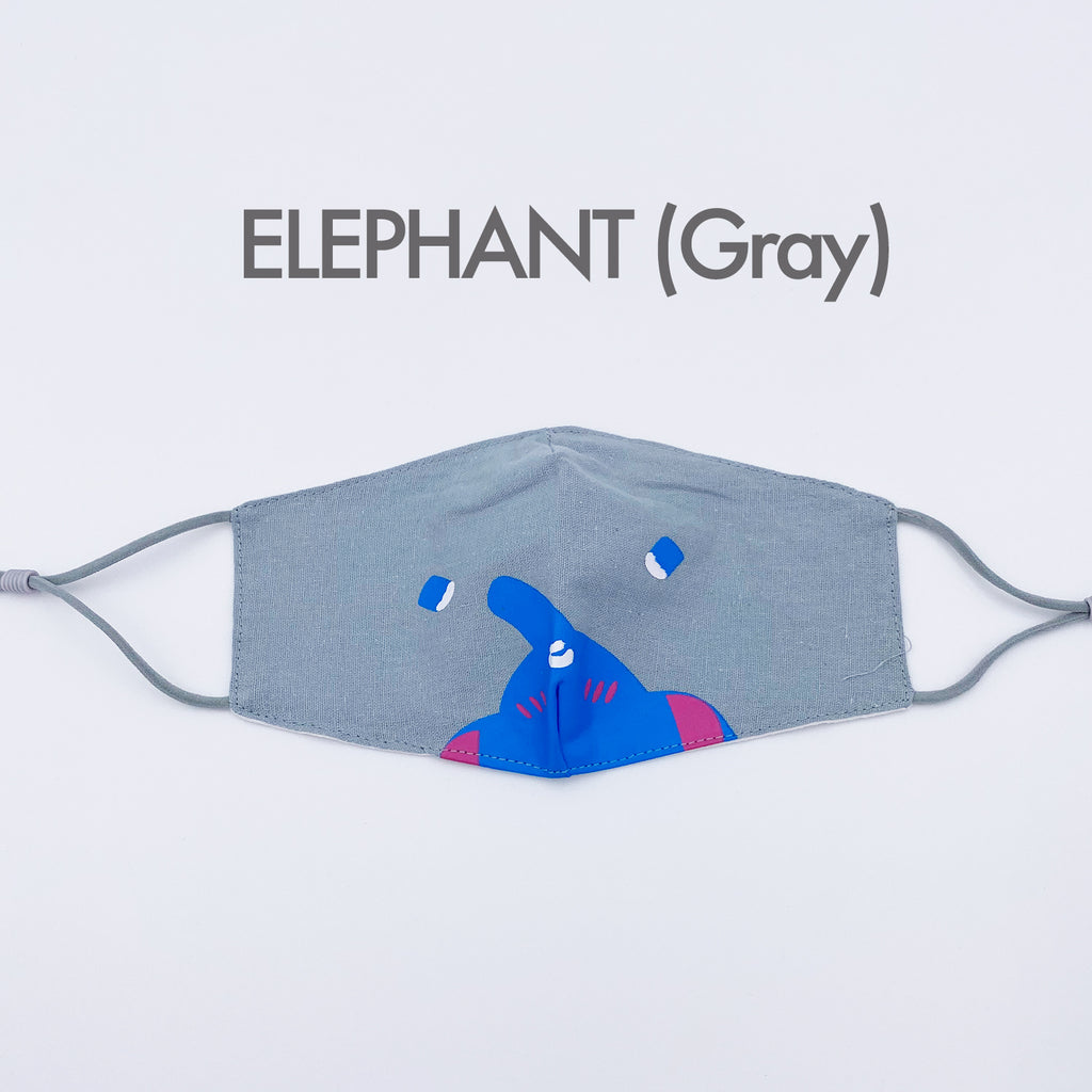 Kids Reusable Linen Cotton Mask-Animal Friends